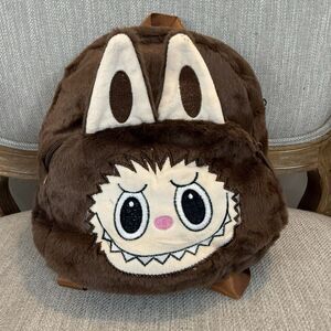 Plush Brown mini-Monster Cartoon Backpack Kawaii aesthetic cute novelty bag